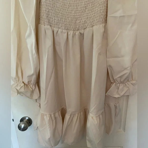 Swintager Beige Peasant Dress - Picture 3 of 12